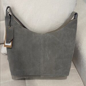 NWT Margot Gray Suede leather bag